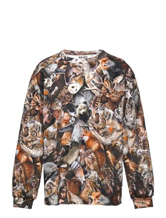 Rin T-shirts Long-sleeved T-shirts Monivärinen/Kuvioitu Molo