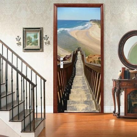 Dørklistremerke Bakgrunnsveggmalerier Peel and Stick