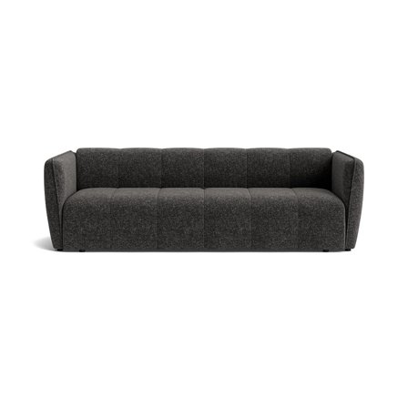 Calma 3-Sitzer-Schlafsofa mit Stauraum, Genesis Anthrazit, modernes Design, Bettfunktion, hoher Sitzkomfort, gesteppte Optik, 70cm Höhe