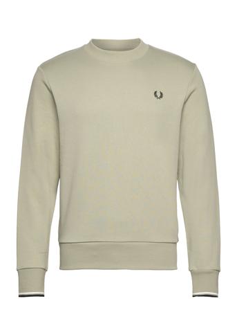 Crew Neck Sweatshirt Sweat-shirt Genser Grønn Fred Perry*Betinget Tilbud