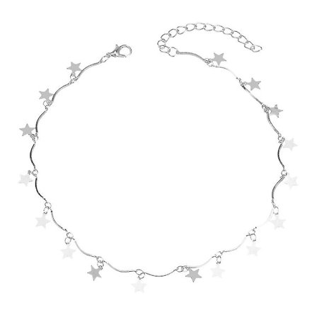 Choker Boho Guldkedja med Liten Stjärna Maxi Choker Halsband för Kvinnor Franshalsband