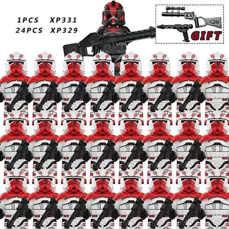 25 kpl Star Wars 322./501. legioonan mandalorialainen Sith Trooper Clone Warrior -kypäräminihahmo rakennusleluja