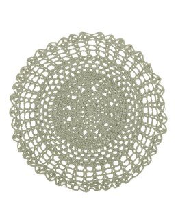 Dækkeserviet Britta hæklet ensfarvet Lysegrøn