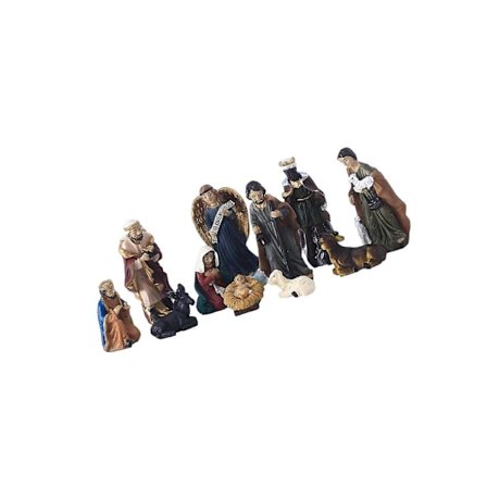 Vacker Julkrubba Resinfigurer Dekorativa Hantverk Julklappar[HK]