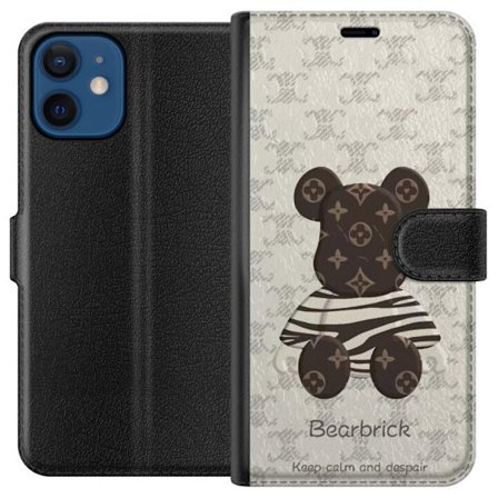 Kompatibelt Plånboksfodral till Apple iPhone 12 mini Bearbrick Design Leksaksfigur Samlare