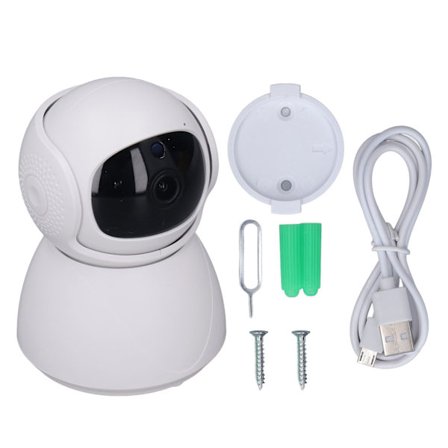 360 Graders Roterbar WIFI Säkerhetskamera HD Mörkerseende Rörelsedetektering 2-vägs Intercom Babymonitor för Butik Husdjur