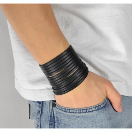 Skåret armbånd i skinn