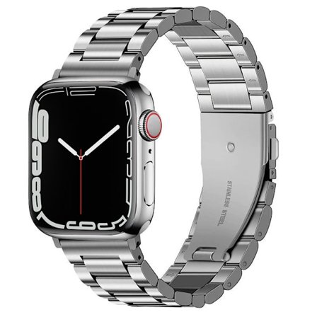 Silver, 38/40/41mm, lämplig för Apple Watch högkvalitativt metallband