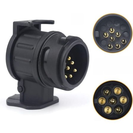 13 till 7-polig släpvagnsadapter, 13-polig 7-polig släpvagnskontakt för bil, husbil, husvagn, cykelställ