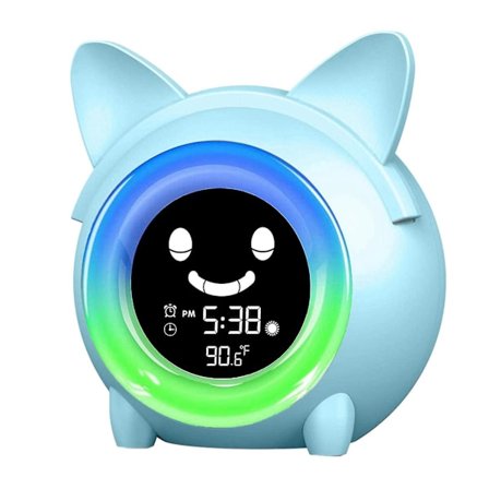 Väckarklocka Sovrum Barn Sömn Träningsklocka För Småbarn Wake Up Klocka Nattlampor För Presenter Blå