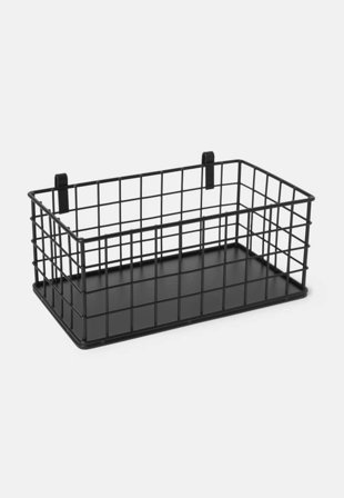 Åhléns Home Förvaringskorg med krokar KOSTER 23x13x10 cm Förvaring Svart ONESIZE