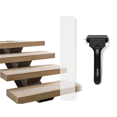 Skridsikring til trappe – 15-pak transparente strimler 60 × 10 cm