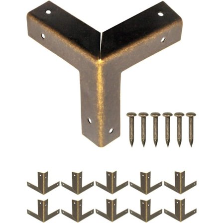 10-pack Antik Metall Möbelhörn - 32 x 32 mm, Kant Skydd