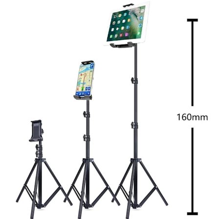 Gulvstativ til iPad Pro 12.9 Air 2 3 4 20 til 50 tommer Justerbar Tablet Holder iPhone 12 Mini Pro Promax Mobiltelefon~06214