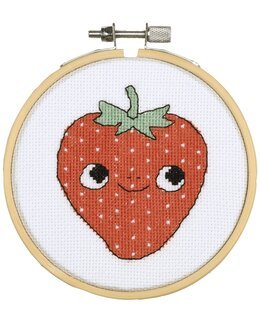 Broderikit Flexibillede Jordbær - Vervaco