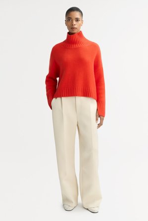 Soft Goat - Girlfriend turtleneck - Kaschmirpullover für Damen - XS - Tangerine