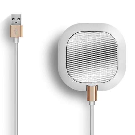 USB-mikrofon för PC-spel och online-möten (vit)