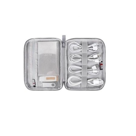 Opbevaringspose til digitalt tilbehør polyestergrå (XS)