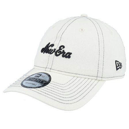 New Era - Beige unconstructed Cap - Contrast Stitch 9TWENTY Stone Dad Cap @ Hatstore