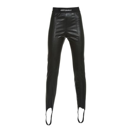 Just Cavalli Leather Bukser Sort, Dame Læderbukser