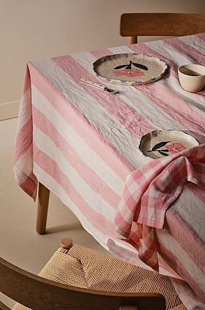 Jotex - Tischdecke Aus Leinen-mix Rosa - SANNE - Kaufe Tischdecken bei Jotex