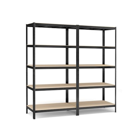 Rootz 2 kellarihyllyn setti - Säilytysteline - Metallihylly - Heavy Duty - 60cm x 120cm x 200cm