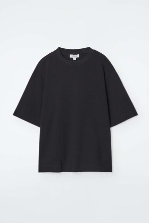 COS Damen Oversized-T-Shirt - Schwarz