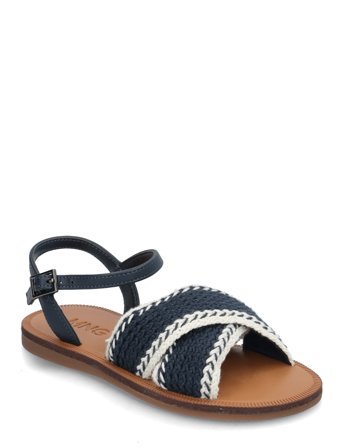 Mango Criss-Cross Straps Sandals - Navy - 30