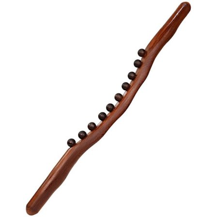 Massage roller i træ, fremmer lymfedrænage og reducerer cellulite.