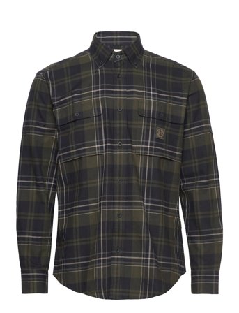 Heron Flannel Shirt Men Green Chevalier