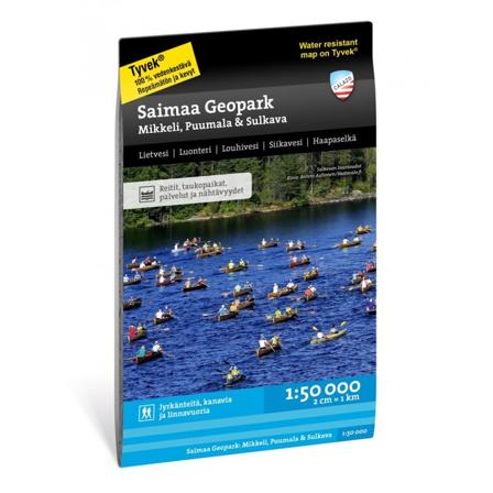 Calazo förlag Saimaa Geopark Mikkeli, Puumala & Sulkava 1:50.000 literature Black OneSize