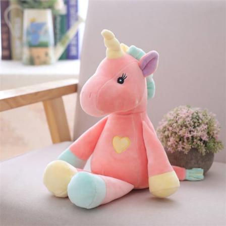 Plys Enhjørning Super Blød Fløjl Teddy Bamse Legetøj til Småbørn (Pink)