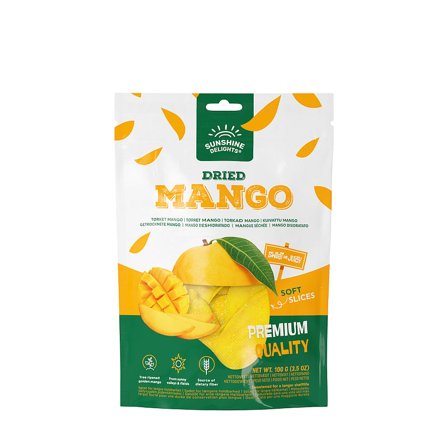 Sunshine Delights Tørret Frugt Mango 100 g, Helse & Madvarer, Tørret Frugt & Nødder, Tørret Frugt