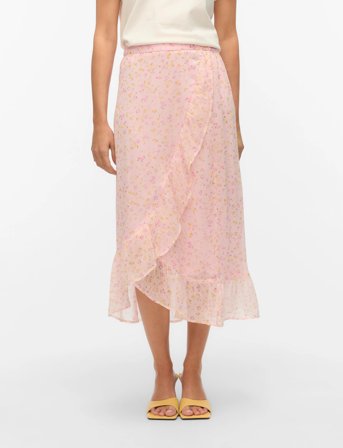 Vero Moda Vmsmilla H/W Wrap Skirt Wvn Ga - Pink - S
