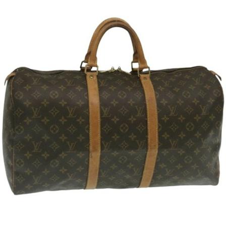 Louis Vuitton Vintage, Pre-owned Canvas Keepall Bruin, Dames, Maat:ONE Size