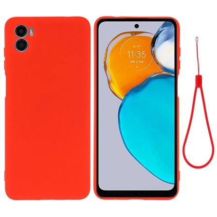 Matta nestesilikoninen kuori Motorola Moto E22s - Punainen