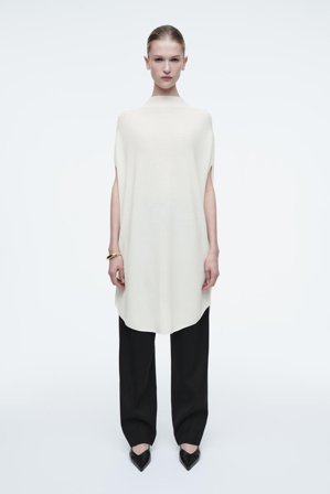 COS Women's Cocooning Wool Dress in White
