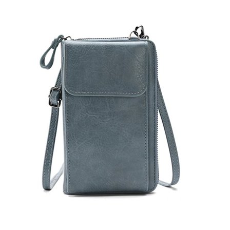 Mini Mobilväska Flicka Kvinnor Mode Crossbody Sling Bag PU Läder Kontanter Korthållare Hasp Axelväska Plånbok Handväska