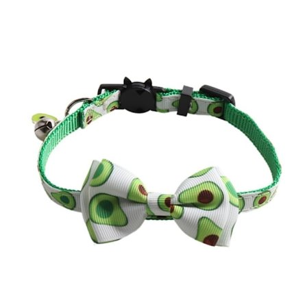 Søt halskjede med ulike frukter og sløyfe og bjelle