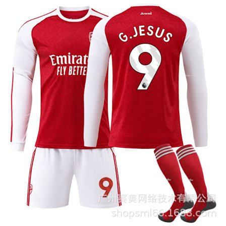 25-26 Arsenal Hjemmedrakt Langermet Sett (med sokker)