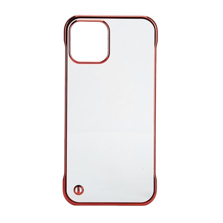 Elektroplettert Hard PC Telefondeksel for Iphone 12 Halv Kant Transparent Mobiltelefon Deksel