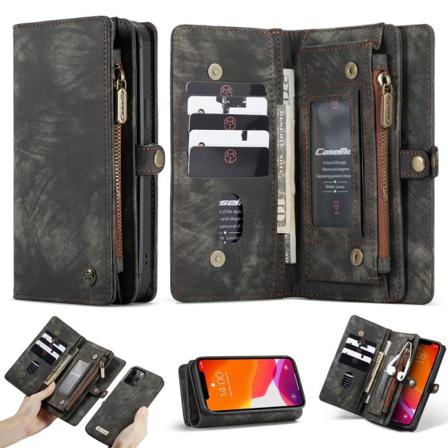 Iphone 12 Pro Max - Caseme 2-i-1 Magnet Skal/fodral - Svart Black Svart