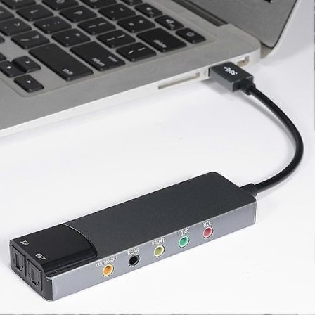 USB Lydkort 7.1 5.1 Kanal Eksternt Lydkort SPDIF Optisk til PC Computer