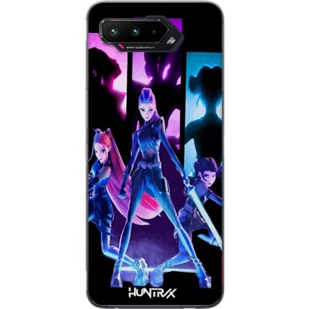 Kompatibelt Mobildeksel til Asus Asus ROG Phone 5 Futuristisk jente gruppe illustrasjon med neonlys og sterke farger i sci-fi estetikk