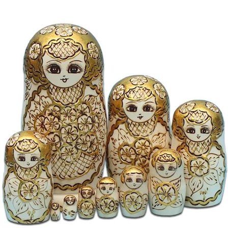 Maksimal størrelse: 20 cm * 10 cm 10 stk. Russiske Nesting Dolls Matryoshka h[co]