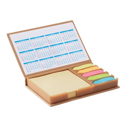MidOcean Memocalendar Memobok 8,5cm x 13cm x 13cm Beige