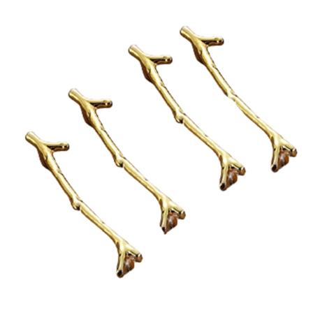 4 stk skuffehåndtag, skabshåndtag, natbords hardwareknopper, zinklegering (guld, hulafstand: 96 mm)