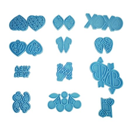 Valentinsdag Øreringe Epoxy Resin Form Øredråbe Danglers Silikoneform DIY