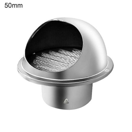 50-200mm Rostskyddad Regntät Utomhusväggventil med Fast Spänne Förtjockat Galler