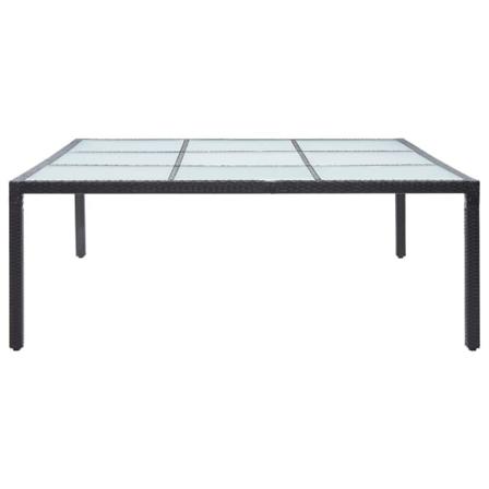 Vidaxl Trädgårdsbord Svart 200x200x74 Cm Konstrotting Svart